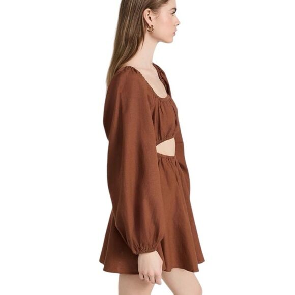 L*Space Rosita Square Neckline Long Raglan Sleeve Dress NWT Size Small - Picture 5 of 8